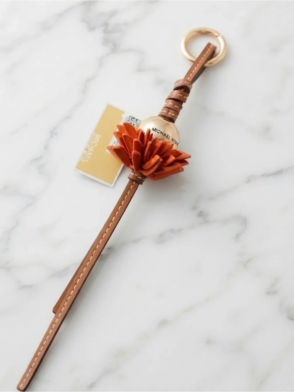 MICHAEL KORS Leather Flower Bag Charm